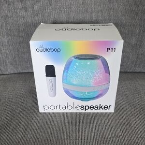 Oudiobop P11 Portable Speaker with Microphone - Multicolor, New